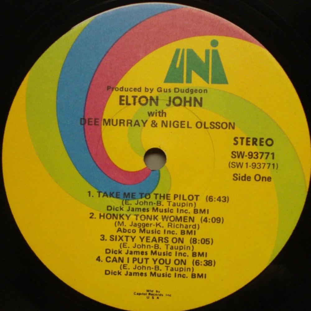 Elton John Vinyl Record Label